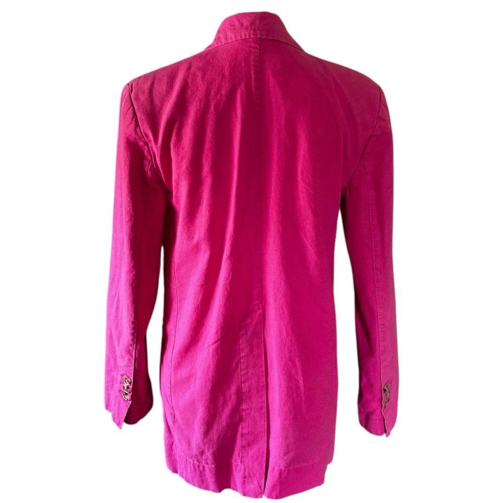 Eudon Choi Collective Oversized Pink Linen Open Blazer w/ Side Cutouts | EUC | 0 - Picture 6 of 8